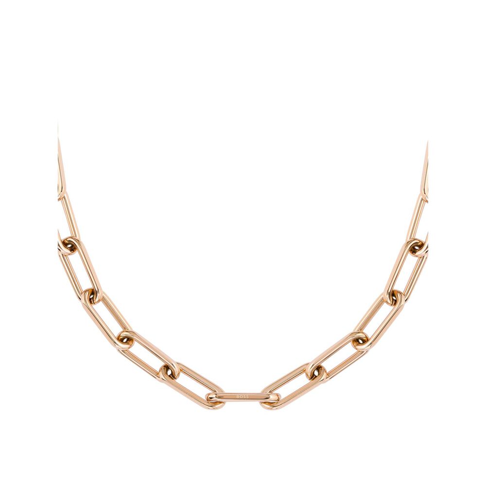 BOSS Ladies Tessa Carnation Gold IP Necklace