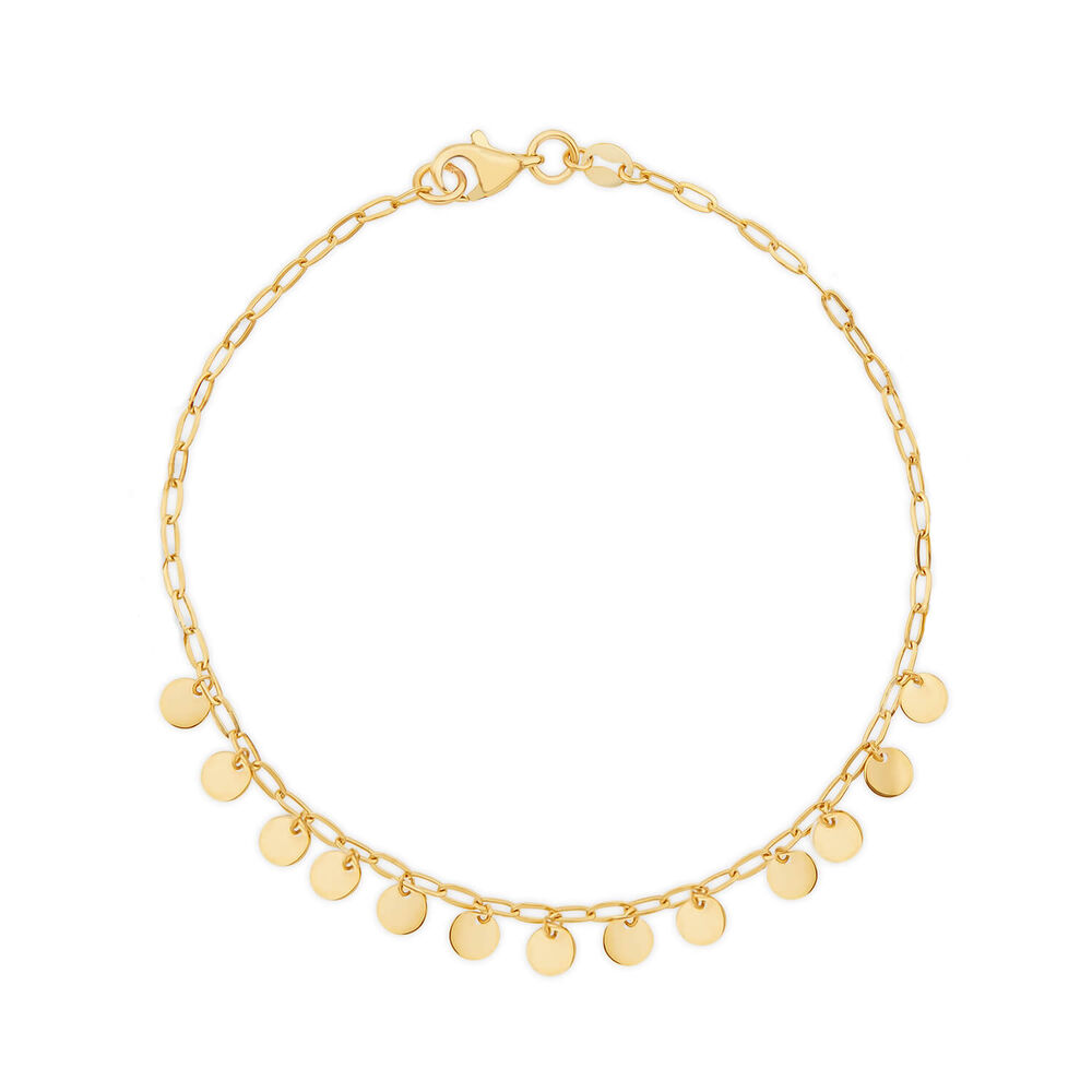 9ct Yellow Gold Polished Mini Discs Bracelet
