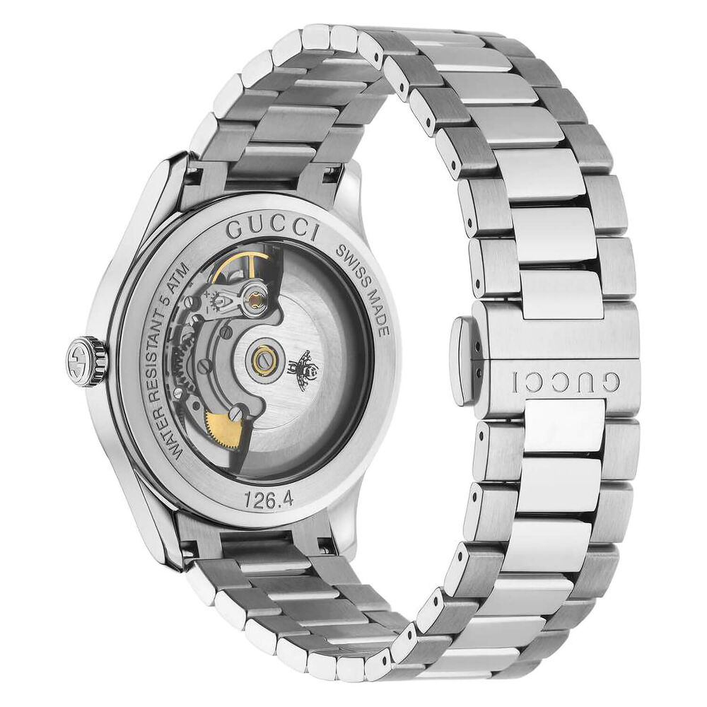 Gucci G-Timeless 38mm Silver Dial Steel Case Bracelet Watch